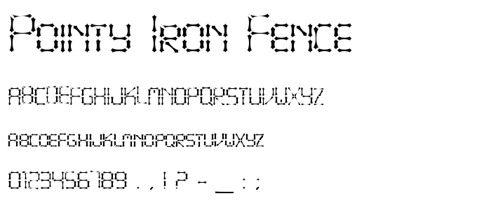 Pointy Iron Fence font